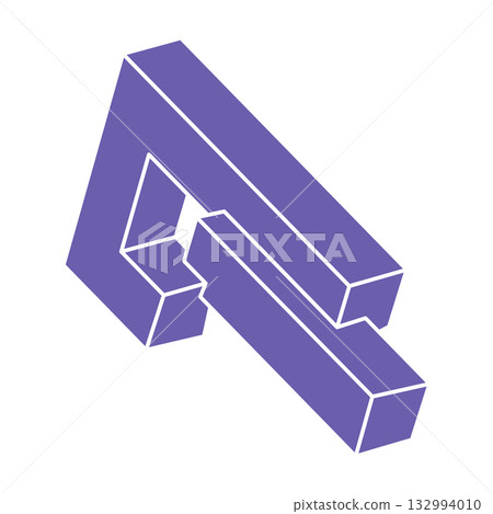 Impossible optical illusion shapes. Logo. Optical art object. Impossible figure. Line art. Unreal geometric objects. Impossible optical illusion shapes. Logo. Optical art object. Impossible figure. Line art. Unreal geometric objects. 132994010
