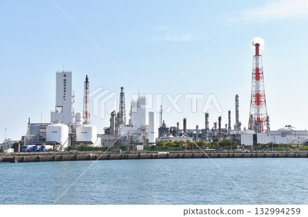 Factories around Yokkaichi Port Factories around Yokkaichi Port 132994259