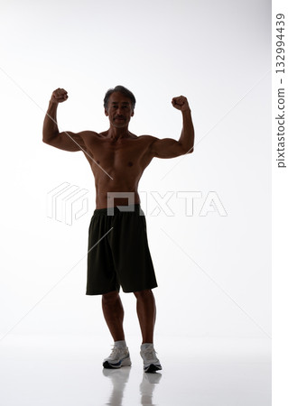 Muscle silhouette whole body 132994439