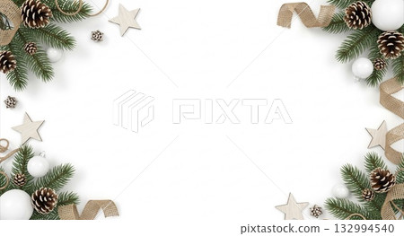 Simple Scandinavian style Christmas frame 132994540
