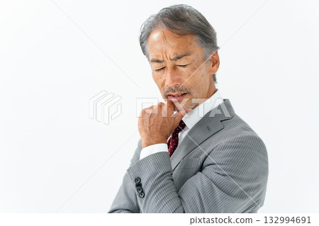 Business senior man worries Business senior man worries 132994691