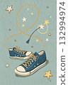 sneakers with laces and stars 132994974