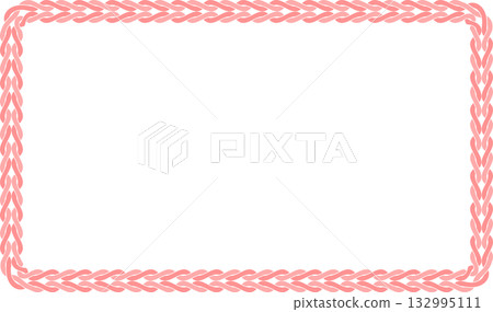 一個用不同粉紅色線織成的大針腳方形畫框 132995111