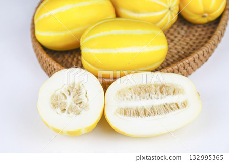 Fresh and delicious Korean melon. Fresh and delicious Korean melon. 132995365