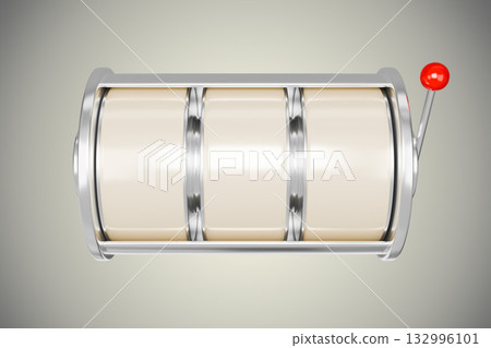 The slot machine has a lever that is used to spin the reels The slot machine has a lever that is used to spin the reels 132996101