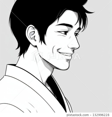 身穿和服的男子的上半身 132996228