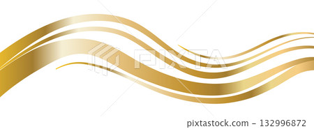 Gold flowing ribbon, premium curve element, elegant vector shape for brochure Gold flowing ribbon, premium curve element, elegant vector shape for brochure 132996872