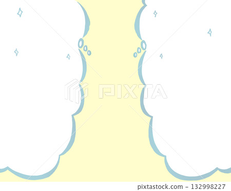 Two cloud-shaped speech bubbles sparkling 132998227