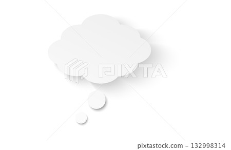 Think paper style bubble. Infographic design. Dialog message clouds. Vector discussion symbol Think paper style bubble. Infographic design. Dialog message clouds. Vector discussion symbol 132998314