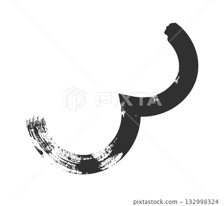 Grunge brush strokes. Ink painting. Hand drawn paintbrush shape, stain texture Grunge brush strokes. Ink painting. Hand drawn paintbrush shape, stain texture 132998324