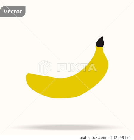 Banana on white background. Vector illustration. eps 10 132999151