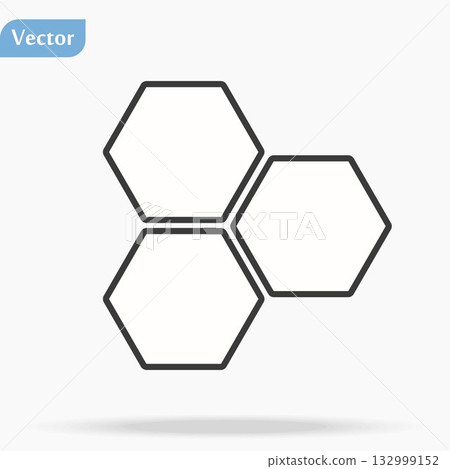 Honeycombs line icon vector. Trendy flat honeycombs icon on white background. Vector illustration can be used for web and mobile graphic design, logo, eps 10 Honeycombs line icon vector. Trendy flat honeycombs icon on white background. Vector illustration can be used for web and mobile graphic design, logo, eps 10 132999152