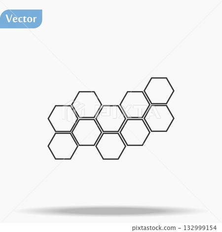 Honeycombs line icon vector. Trendy flat honeycombs icon on white background. Vector illustration can be used for web and mobile graphic design, logo, eps 10 132999154