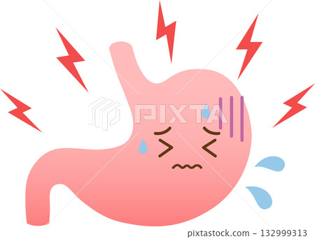 A painful stomach that breaks out in a greasy sweat A painful stomach that breaks out in a greasy sweat 132999313