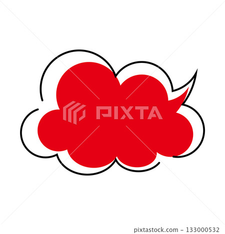 Simple speech bubble illustration - Fluffy 133000532