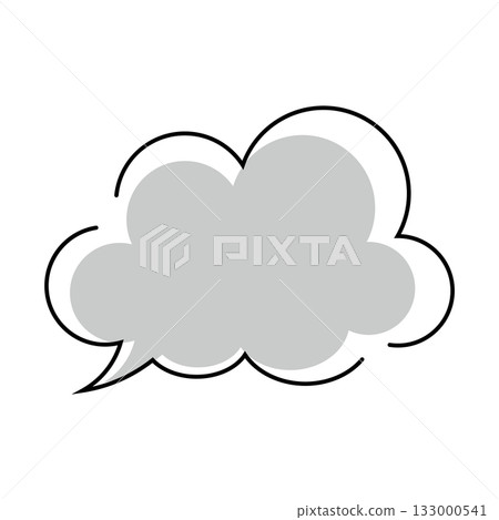 Simple speech bubble illustration - Fluffy 133000541