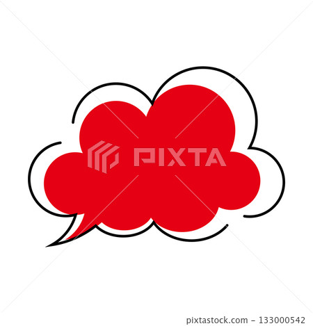 Simple speech bubble illustration - Fluffy Simple speech bubble illustration - Fluffy 133000542