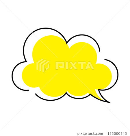 Simple speech bubble illustration - Fluffy 133000543