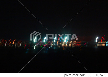 Vibrant Abstract Light Trails in the Dark Vibrant Abstract Light Trails in the Dark 133001573