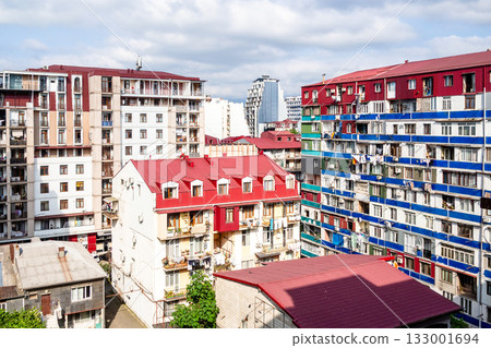 above view of residential houses in Batumi city 133001694