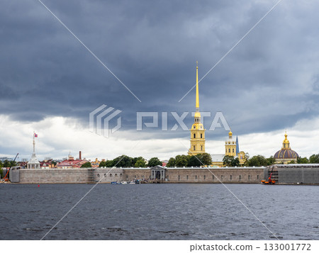fortress and Neva River in Saint Petersburg city fortress and Neva River in Saint Petersburg city 133001772