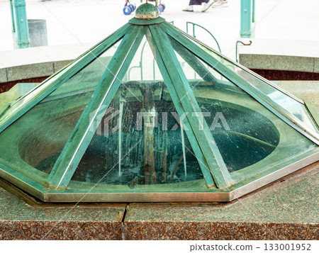 hot natural mineral water spring in Borjomi town hot natural mineral water spring in Borjomi town 133001952