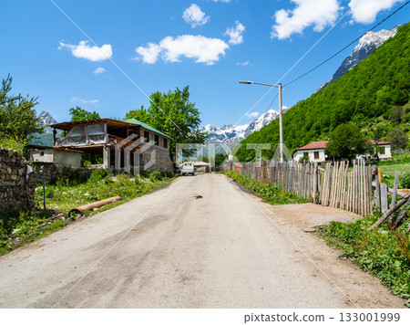 street in mountain Maseri village, Svaneti Georgia street in mountain Maseri village, Svaneti Georgia 133001999