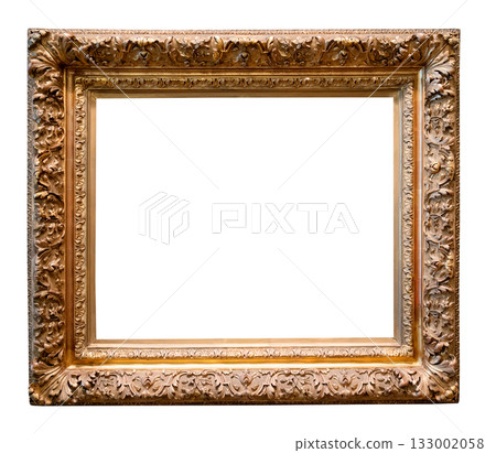 wide carved dark gold painting frame cutout wide carved dark gold painting frame cutout 133002058