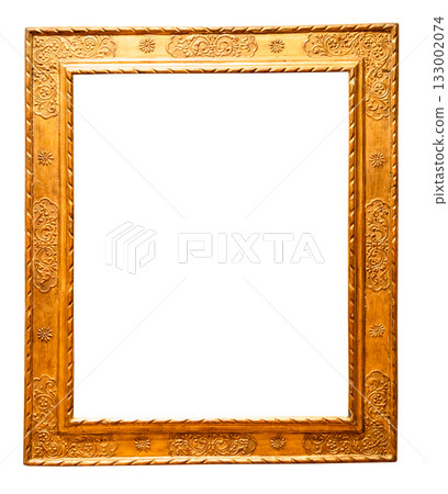 ancient vertical wide wooden golden picture frame ancient vertical wide wooden golden picture frame 133002074