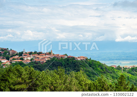 Signagi town and white clouds over Alazani valley Signagi town and white clouds over Alazani valley 133002122
