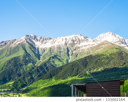 Caucasus mountains near Mestia town in Georgia 133002164