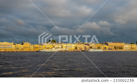 panoramic view of English Quay, St Petersburg city panoramic view of English Quay, St Petersburg city 133002239