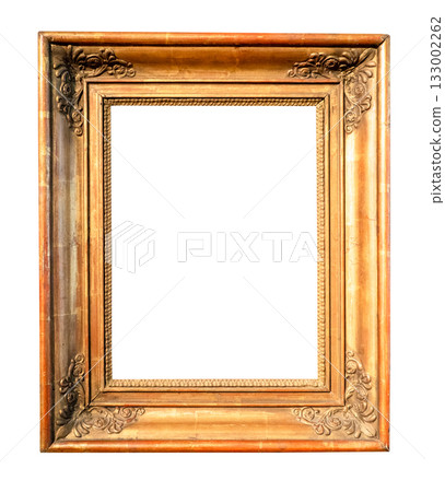 vertical wide classic golden painting frame cutout 133002262