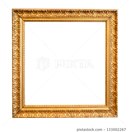 retro square carved golden painting frame cutout 133002267