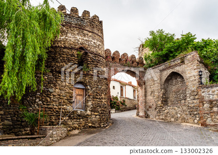 city wall and gate of historic downtown in Signagi city wall and gate of historic downtown in Signagi 133002326