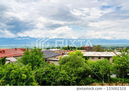 Alazani valley and Caucasus mountains from Telavi Alazani valley and Caucasus mountains from Telavi 133002328
