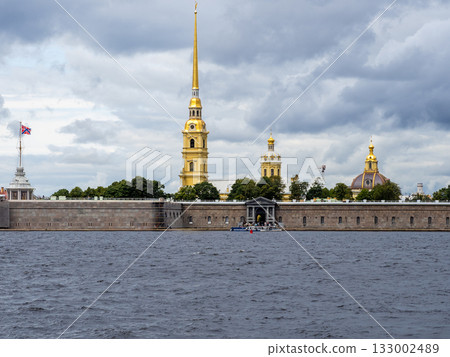 walls of Peter and Paul fortress from Neva River walls of Peter and Paul fortress from Neva River 133002489