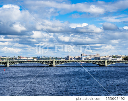 view of Trinity Bridge in Saint Petersburg city view of Trinity Bridge in Saint Petersburg city 133002492