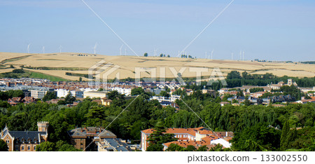 aerial view of Burgos with Las Huelgas Monastery aerial view of Burgos with Las Huelgas Monastery 133002550