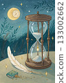 night scene with hourglass 133002662