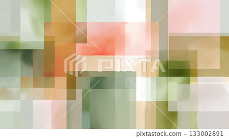 Abstract pastel background with geometric figures in soft hues for creative design projects 133002891