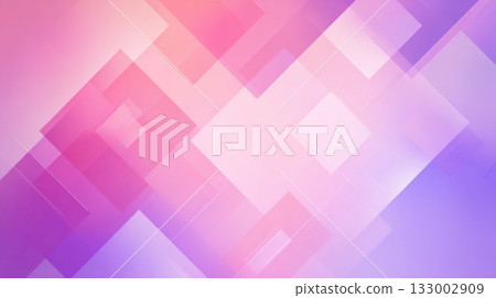Transparent polygons gracefully moving across soft pink gradient background with modern design 133002909