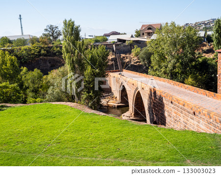 renovated old Red Bridge from red tuff in Yerevan renovated old Red Bridge from red tuff in Yerevan 133003023