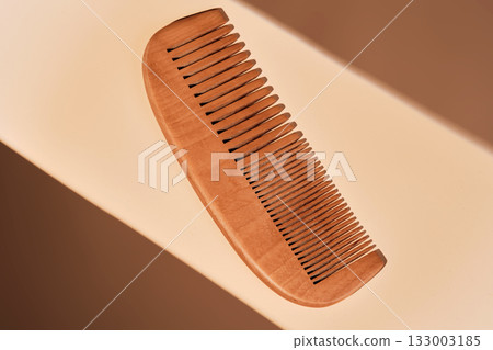Wooden comb promoting natural hair care and beauty 133003185