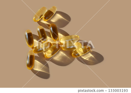 Fish oil omega 3 capsules for health support 133003193