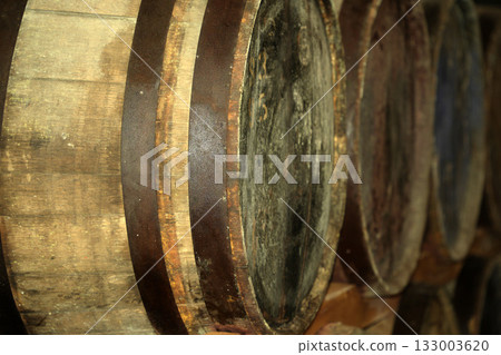 barrel inside Coffee plantation detail close up 133003620