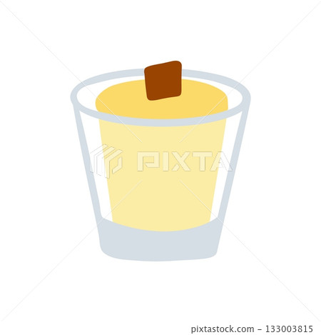 Aroma wax candle in glass jar. Candle with wooden wick. Cozy home atmosphere, hygge, relaxation and comfort. Hand drawn doodle vector illustration 133003815