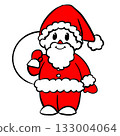 帶著禮物的微笑的聖誕老人 133004064
