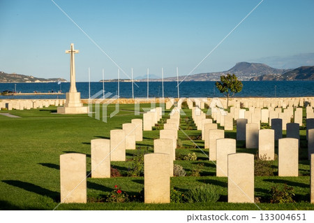 Allied War Cemetery Souda Bay. Golden Hour. Chania. Crete. Greece. 133004651