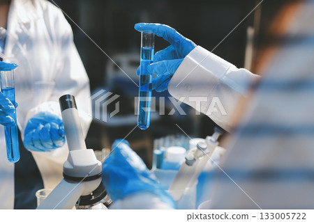 Researchers working in the clinical laboratory Researchers working in the clinical laboratory 133005722